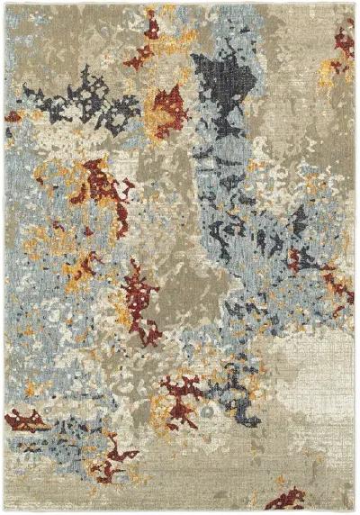 Evolution 6'7" x 9'6" Beige Rug