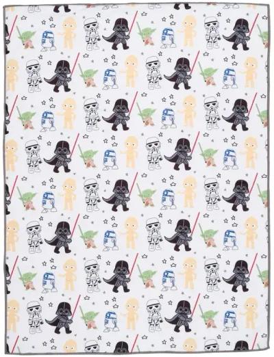 Lambs & Ivy Star Wars Classic Fleece Baby Blanket - Yoda/Darth Vader/R2-D2/C-3PO