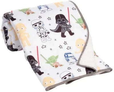 Lambs & Ivy Star Wars Classic Fleece Baby Blanket - Yoda/Darth Vader/R2-D2/C-3PO