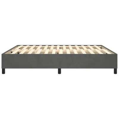 vidaXL Velvet Box Spring Bed Frame - Dark Gray, California King, Robust Design with Plywood and Engineered Wood, Sized 85� x 72� x13.8.