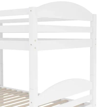 Twin L-Shaped Bunk Bed With Trundle