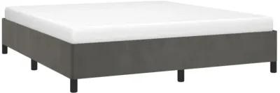 vidaXL King Size Bed Frame - Dark Gray Velvet, Stylish and Elegant - Fits 76"x79.9" Mattress, Constructed from Durable Plywood and Engineered Wood