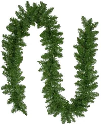 9' x 10" B/O Pre-Lit Artificial Whitmire Pine Christmas Garland - Warm White LED Lights