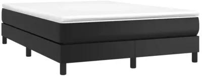 vidaXL Box Spring Bed Frame Black 53.9"x74.8" Full Faux Leather