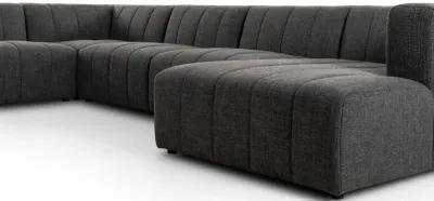 Langham Channeled 6-Piece Raf Chaise Sectional