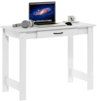 Furinno JAYA Writing Desk with Drawer, White