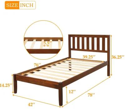 Merax Wood Platform Bed with Headboard