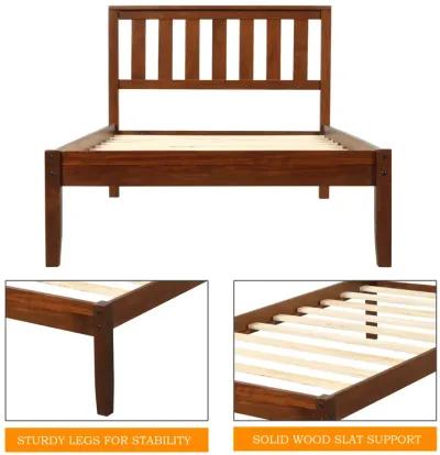 Merax Wood Platform Bed with Headboard