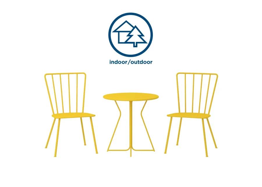 Heidi Outdoor/Indoor 3 Piece Bistro Set