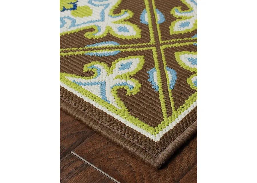 Caspian 2'5" x 4'5" Brown Rug