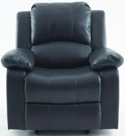 Comfort Pointe Clifton Midnight Blue Leather Gel Glider Rocker Recliner