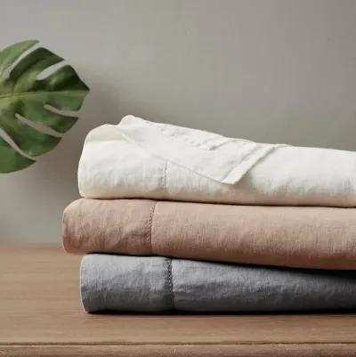 Gracie Mills Arden 4-Piece Breathable Linen Blend Sheet Set