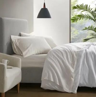 Gracie Mills Arden 4-Piece Breathable Linen Blend Sheet Set