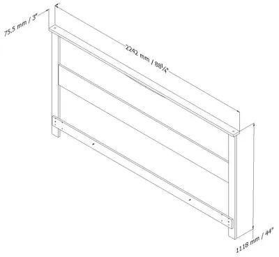 Hivvago King size Contemporary Headboard in White Wood Finish