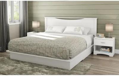 Hivvago King size Contemporary Headboard in White Wood Finish