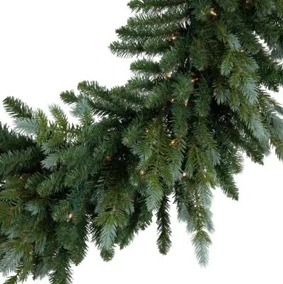 Pre-Lit Blue Spruce Artificial Christmas Wreath  48-Inch  Clear Lights