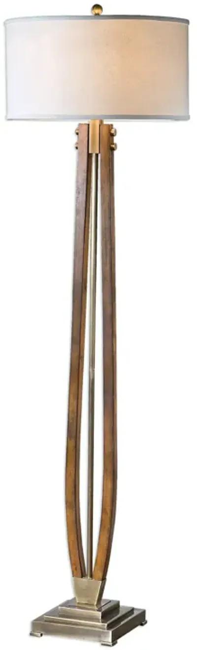 Uttermost Boydton Burnished Wood Floor Lamp