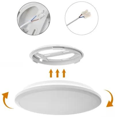 "Modern Round LED Ceiling Light Fixture Flush Mount Lighting, 6500K Daylight White, Energy-Saving with 30,000 Hour Lifetime for Residential and Commercial Space 12"" White"