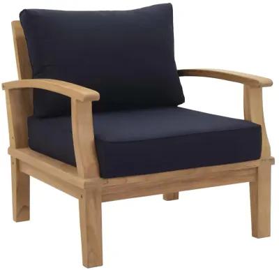 Marina 3 Piece Outdoor Patio Teak Set - Natural Navy