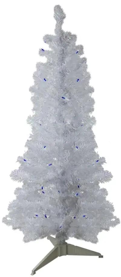 4' Pre-Lit Medium Pine Artificial Christmas Tree - Blue Lights