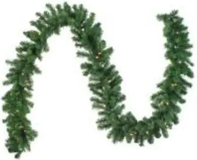 9' x 10" Pre-Lit LED Canadian Pine Artificial Christmas Garland - Multi Lights