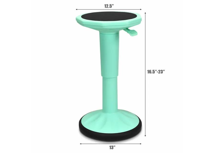 Costway Wobble Chair Height Adjustable Active Learning Stool Sitting Home Office Green Backless Silicone