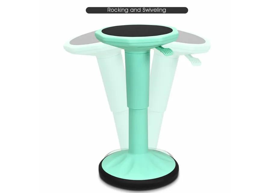 Costway Wobble Chair Height Adjustable Active Learning Stool Sitting Home Office Green Backless Silicone