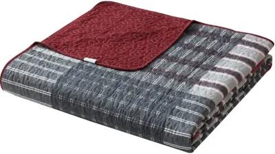 Legacy Decor 3 PCS Quilt Reversible Bedspread Coverlet  Patchwork Design Ultra Soft Microfiber Oversized Full Size