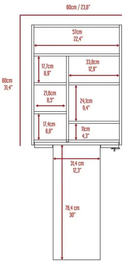 Toscana Wall Foldable Table Light Grey