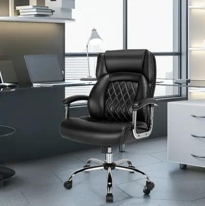 Height Adjustable Big and Tall Office Chair Computer Desk Chair with Metal Base