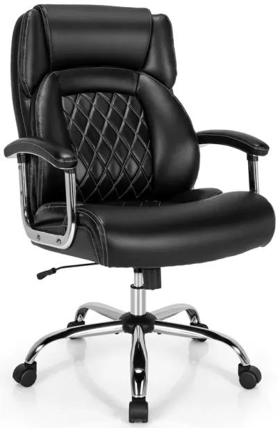 Height Adjustable Big and Tall Office Chair Computer Desk Chair with Metal Base