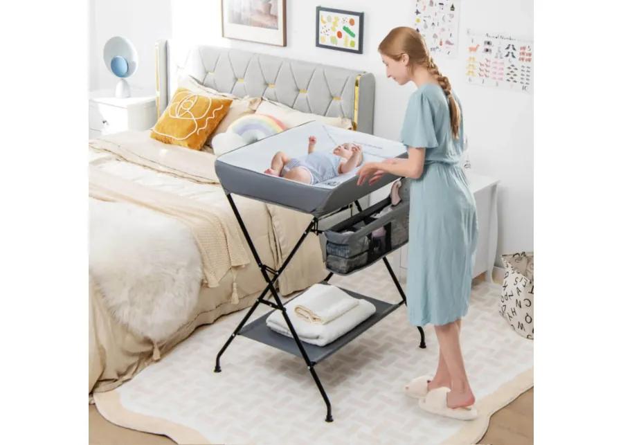 Baby Storage Folding Diaper Changing Table