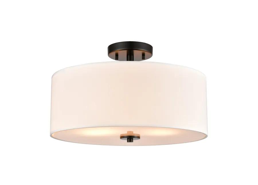 Oakland 16'' Wide 2-Light Semi Flush Mount