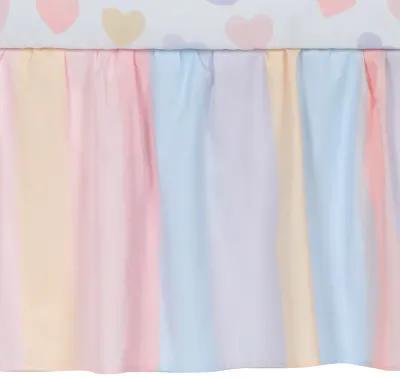 Bedtime Originals Rainbow Hearts Pink/Purple 3-Piece Baby Crib Bedding Set