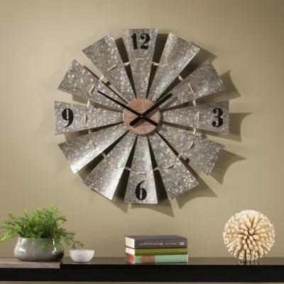 Brevan Oversized Decorative Windmill Wall Clock