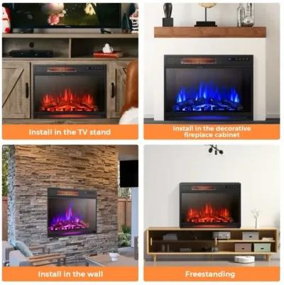 Hivvago 25 inch 3 Flame Colors Recessed Electric Heater