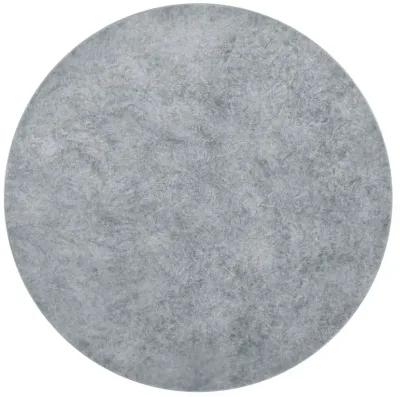 Lylie 30 Inch Coffee Table, Round Naturalistic Design, Gray Durable Cement - Benzara