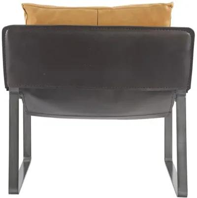 Contemporary Industrial Tan Leather Club Chair, Belen Kox