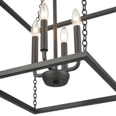 Emmett 17'' Wide 4-Light Black Pendant