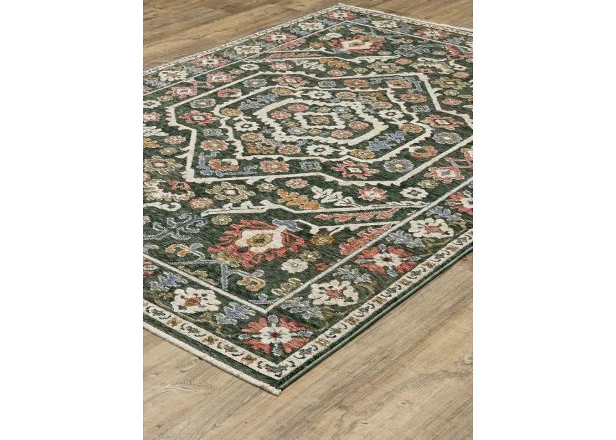 Hastings 2'3" x 7'6" Green Rug