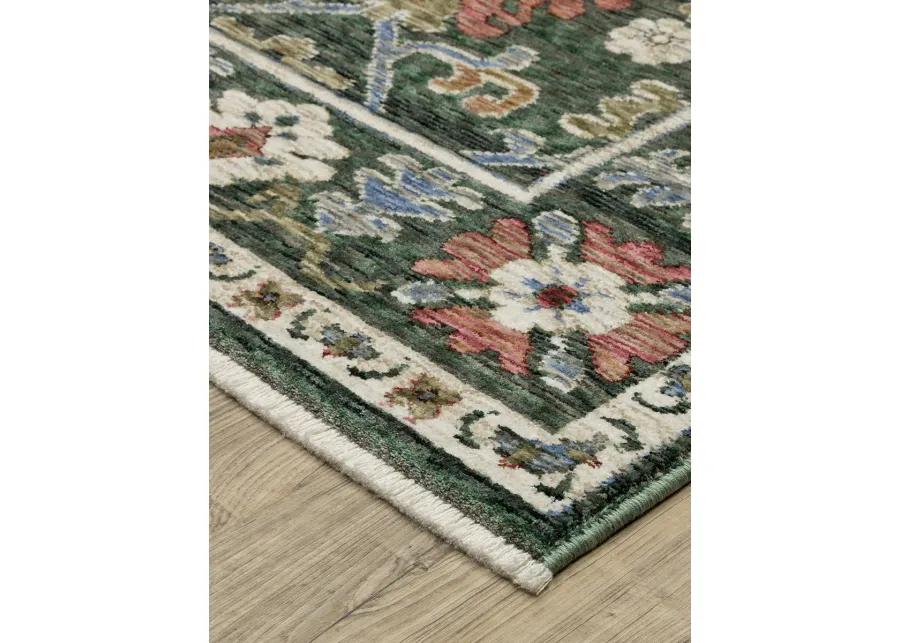 Hastings 2'3" x 7'6" Green Rug