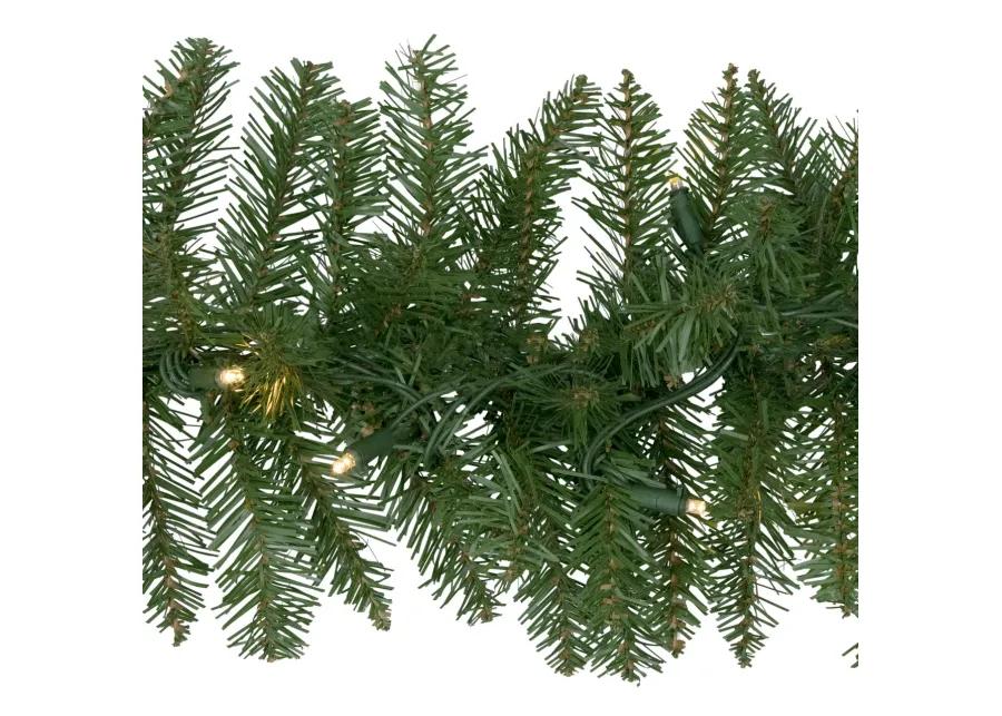 50' x 10" Pre-Lit Northern Pine Commercial Christmas Garland - Warm White LED Lights