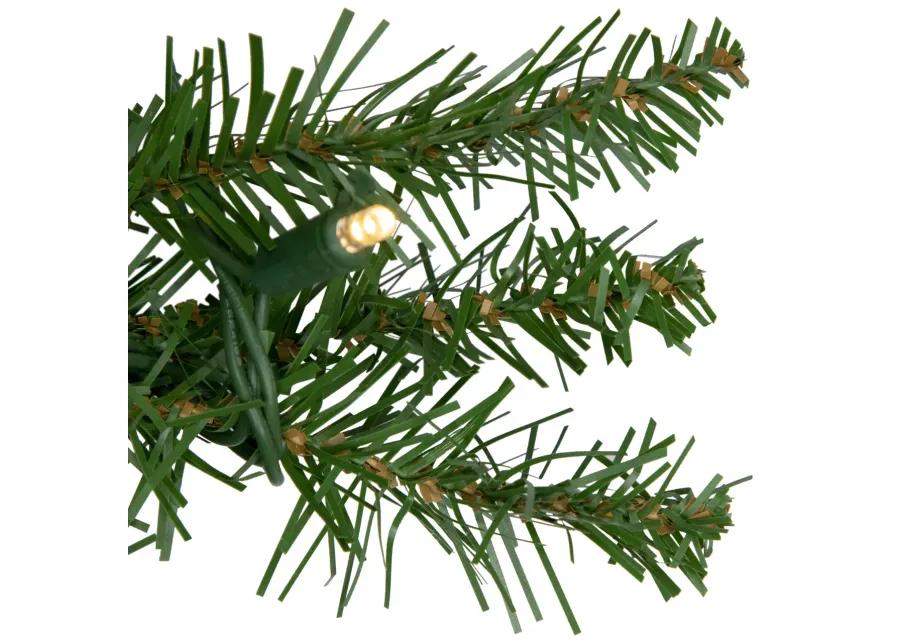 50' x 10" Pre-Lit Northern Pine Commercial Christmas Garland - Warm White LED Lights