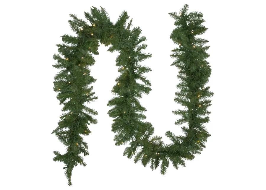 50' x 10" Pre-Lit Northern Pine Commercial Christmas Garland - Warm White LED Lights