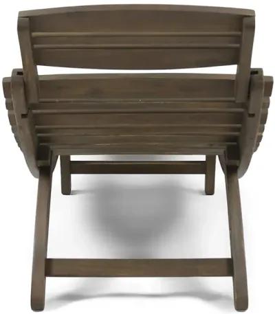 Merax Outdoor Patio Wooden Foldable Lounge Chair