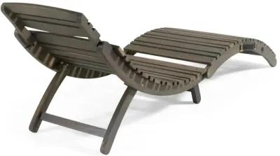 Merax Outdoor Patio Wooden Foldable Lounge Chair