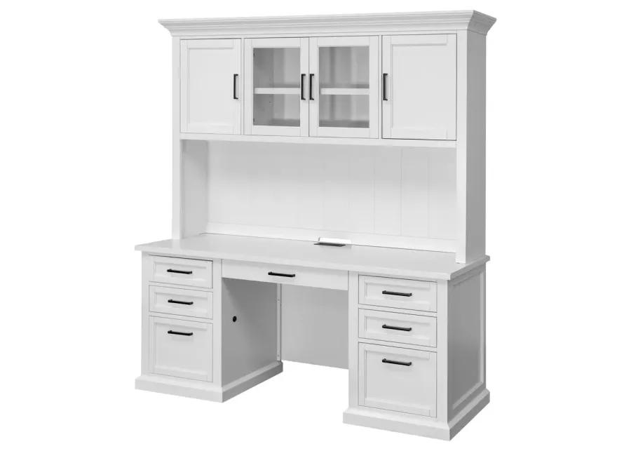 Modern Hutch with Doors & Desk