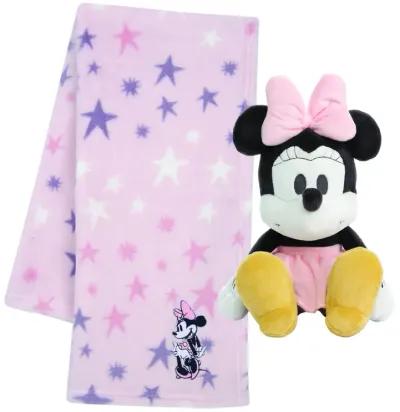 Lambs & Ivy Disney Baby Minnie Mouse Blanket & Plush Baby Gift Set - Pink