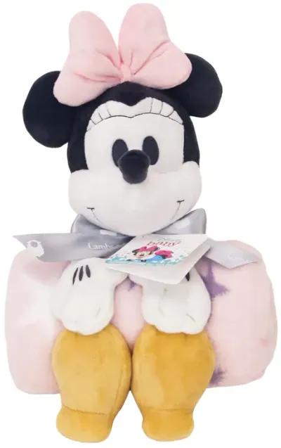 Lambs & Ivy Disney Baby Minnie Mouse Blanket & Plush Baby Gift Set - Pink