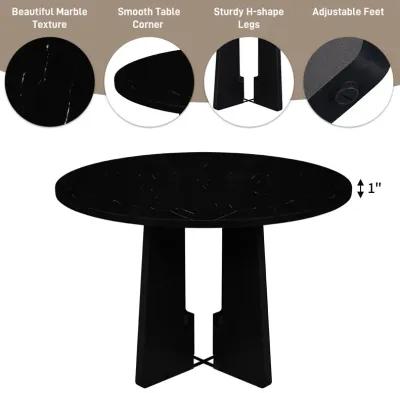 Merax 5-Piece Round Dining Table Chairs Set